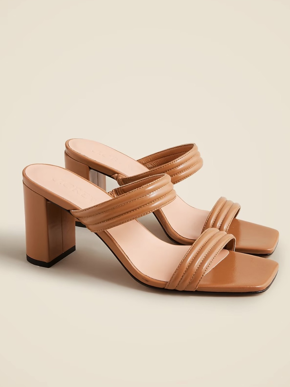 J. Crew Evelyn double-strap heels in leather Size 12 New in box!
